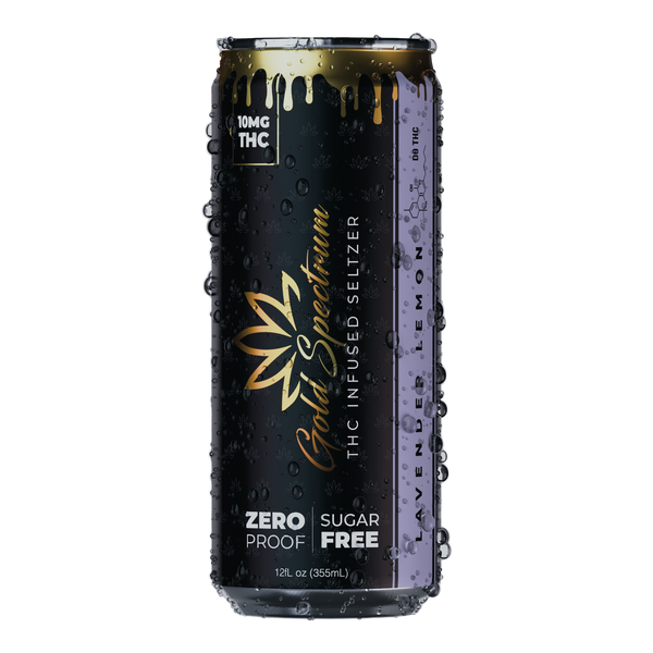 Agua carbonatada con infusión de THC Gold Spectrum - Bebida