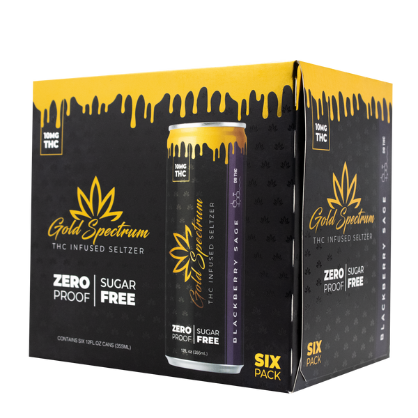 Gold Spectrum THC Infused Seltzer 6 Pack Beverage