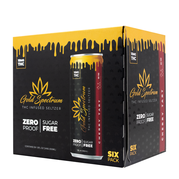 Gold Spectrum THC Infused Seltzer 6 Pack Beverage