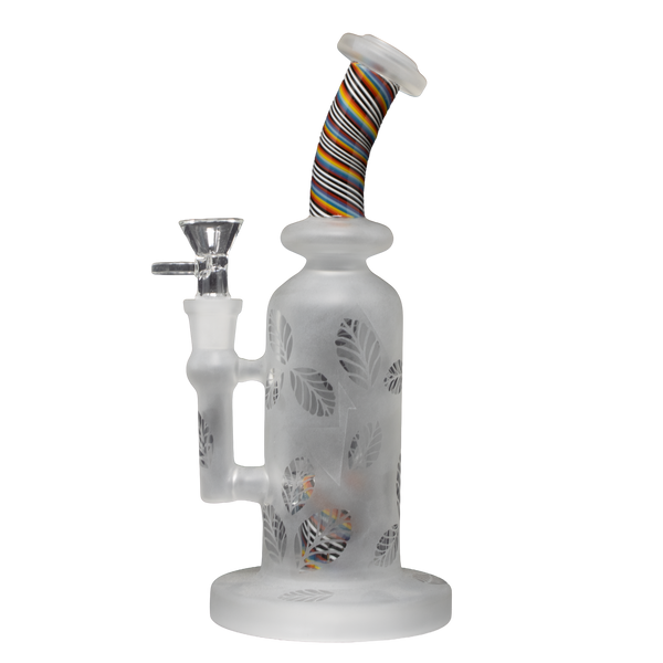9.5 Inch Frosted Rasta Bong