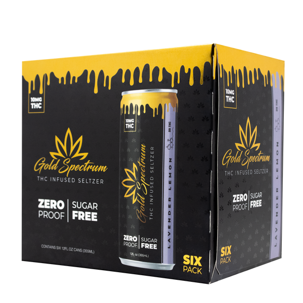 Gold Spectrum THC Infused Seltzer 6 Pack Beverage