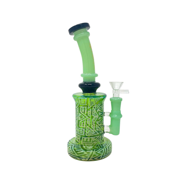 High Class Glass Green Design Bong