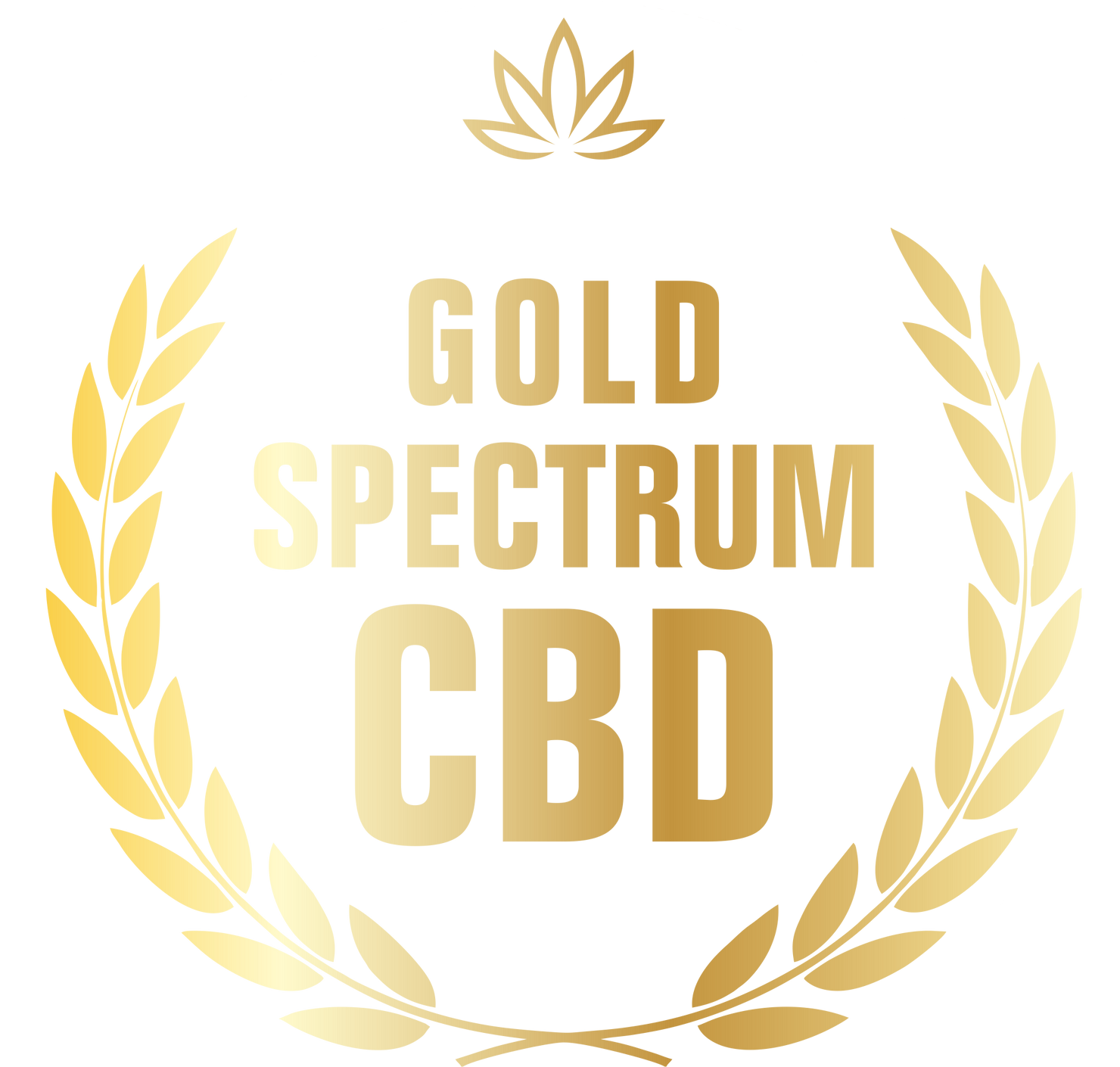 Gold Spectrum Logo in white Background