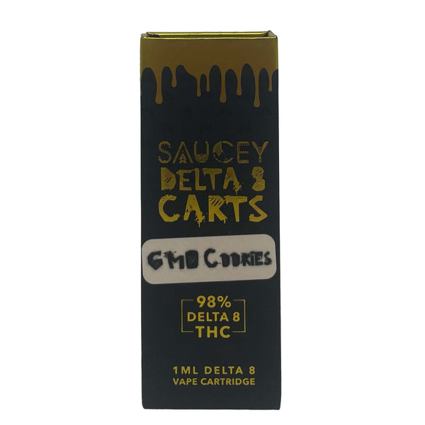 GMO Cookies flavored Saucey Delta-8 THC 1ml Cartridge