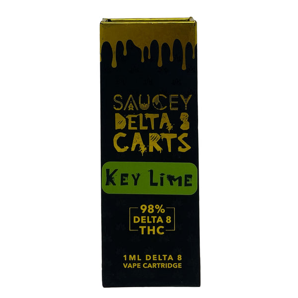 Key Lime flavored Saucey Delta-8 THC 1ml Cartridge