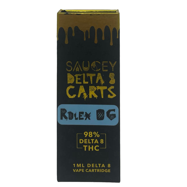 Rolex OG flavored Saucey Delta-8 THC 1ml Cartridge