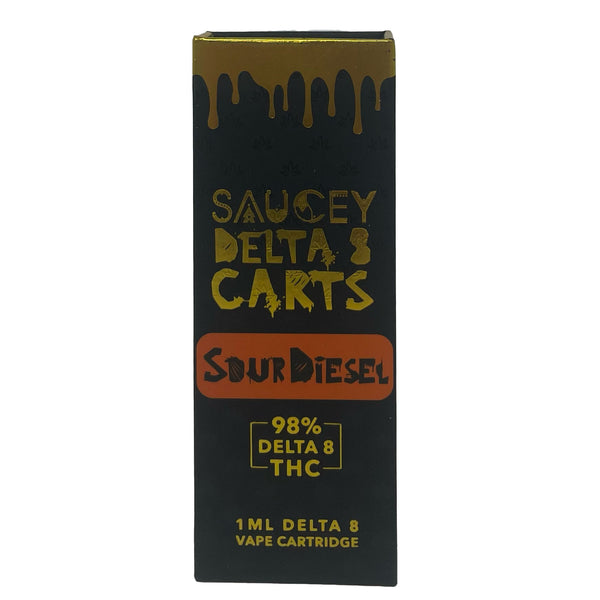 Sour Diesel flavored Saucey Delta-8 THC 1ml Cartridge