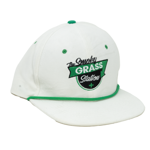 Smoky Grass Station Hat - White