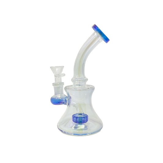 High Class Glass - Small Curve Holographic Bong